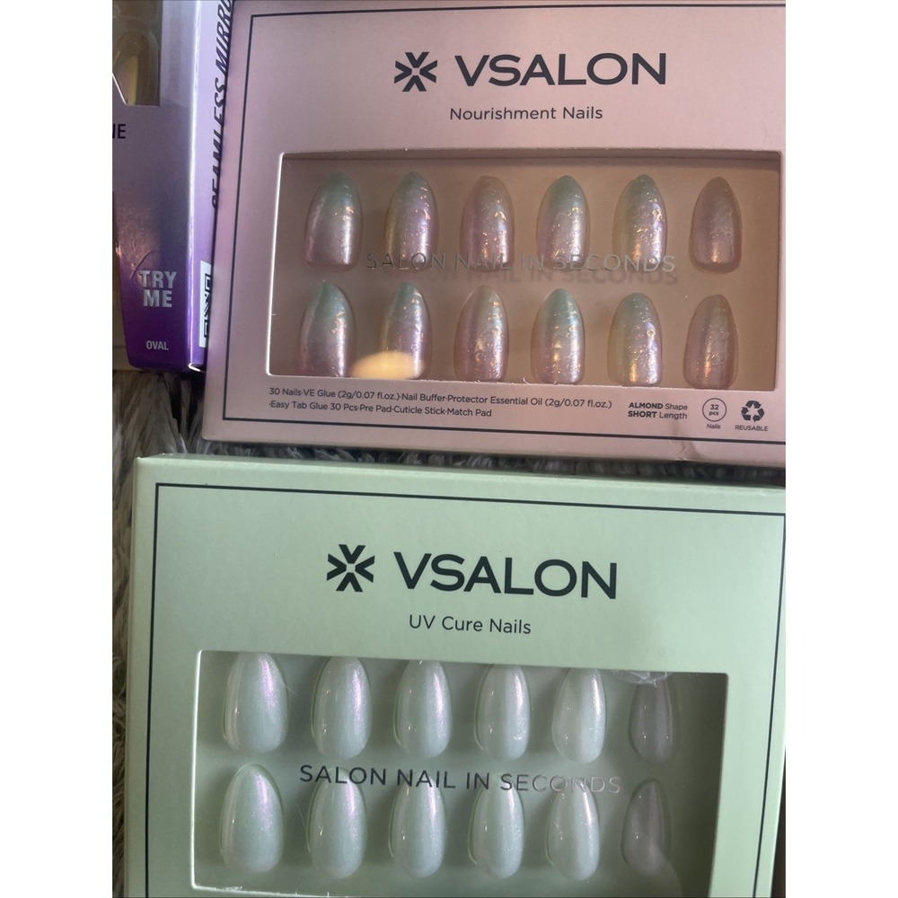 Press On Nails Lot Of 11 Glamnetic Nail Reformation Almond Pinks Vsalon Medium - Picture 3 of 8